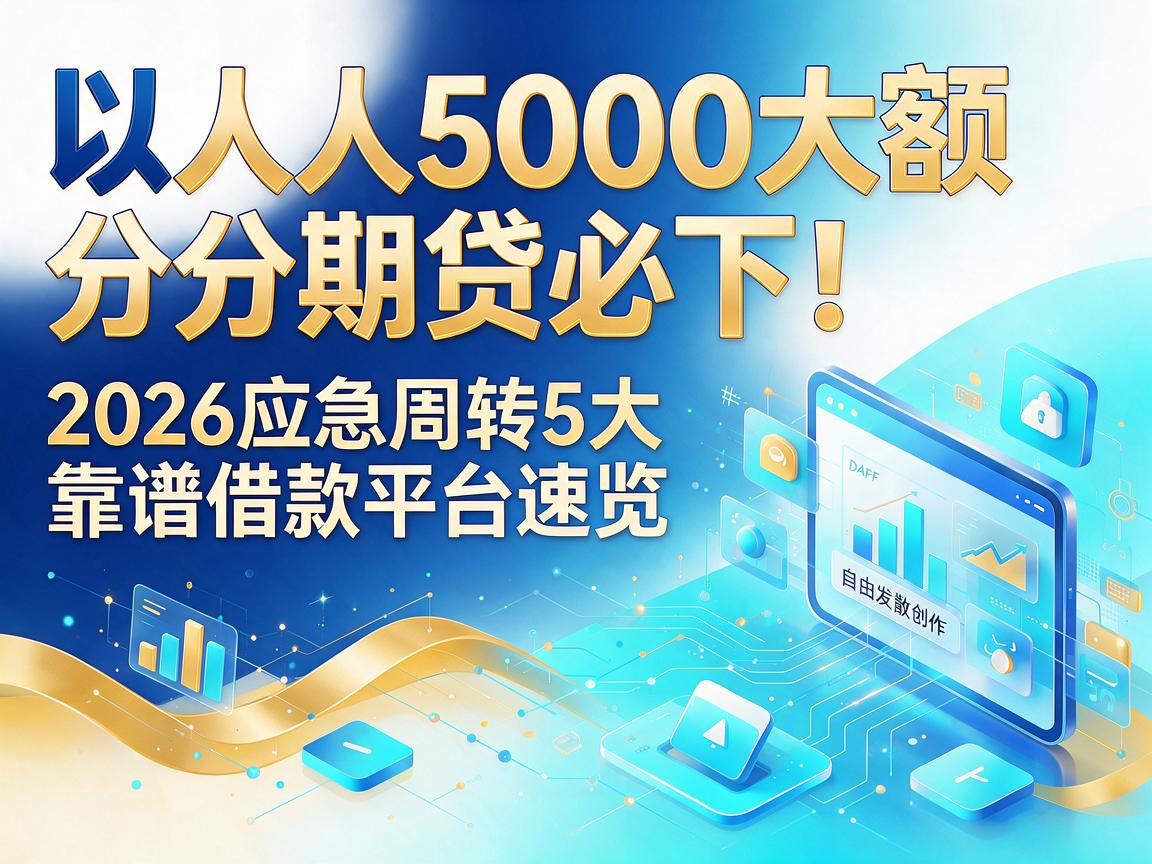 人人5000大额分期贷必下!2026应急周转5大靠谱借款平台速览