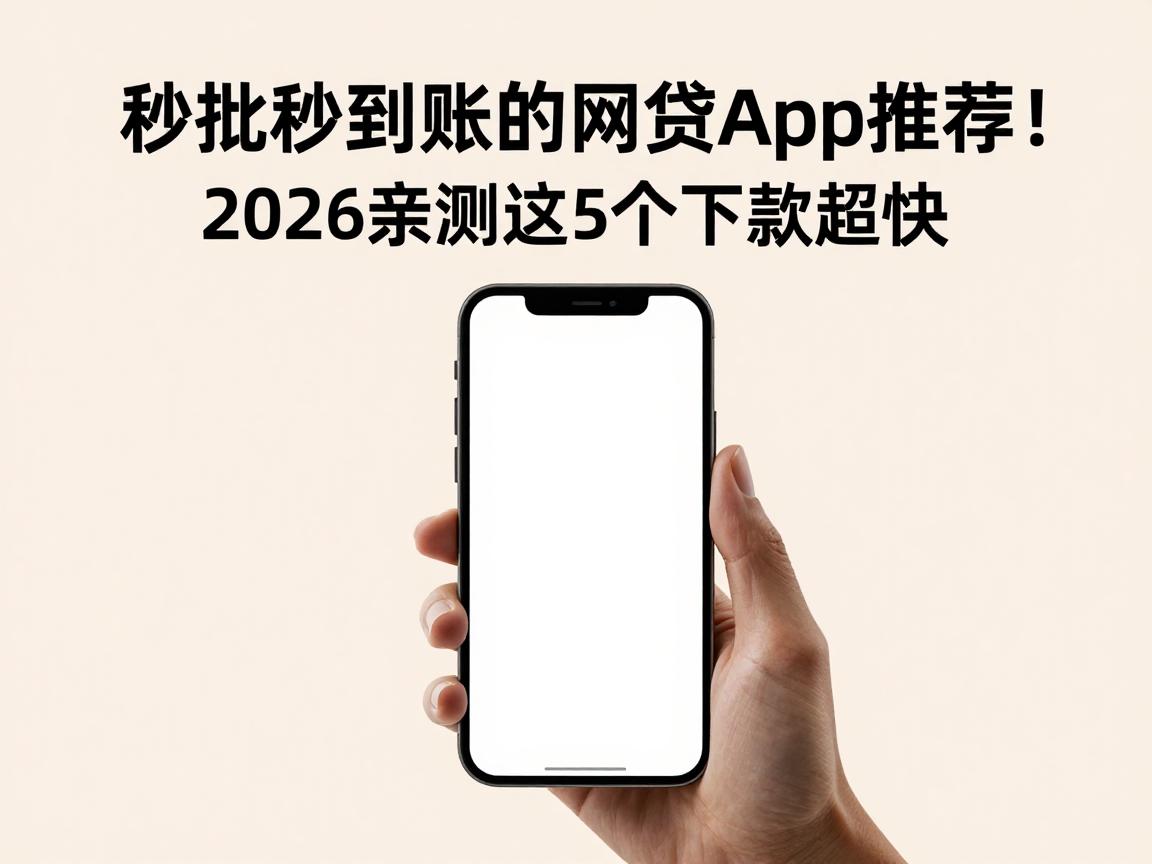 秒批秒到账的网贷app推荐!2026亲测这5个下款超快