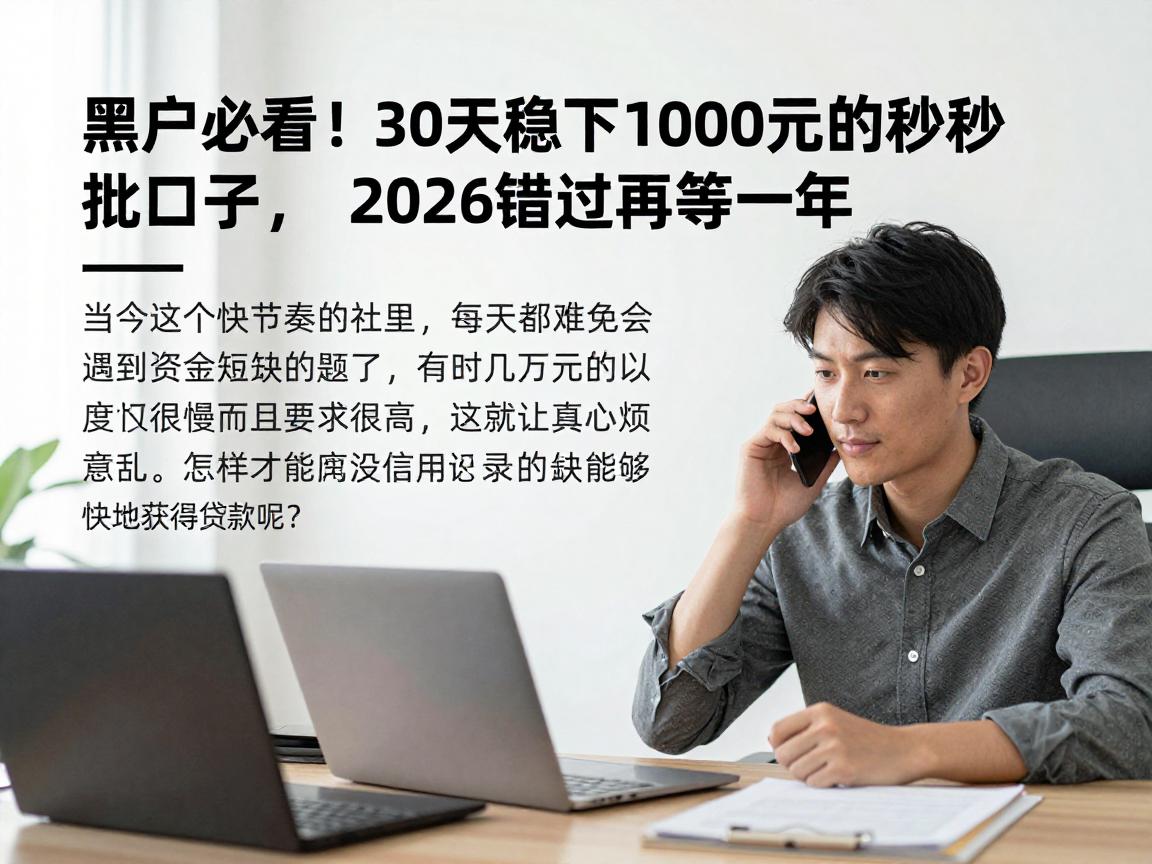 黑户必看!30天稳下1000元的秒批口子,2026错过再等一年