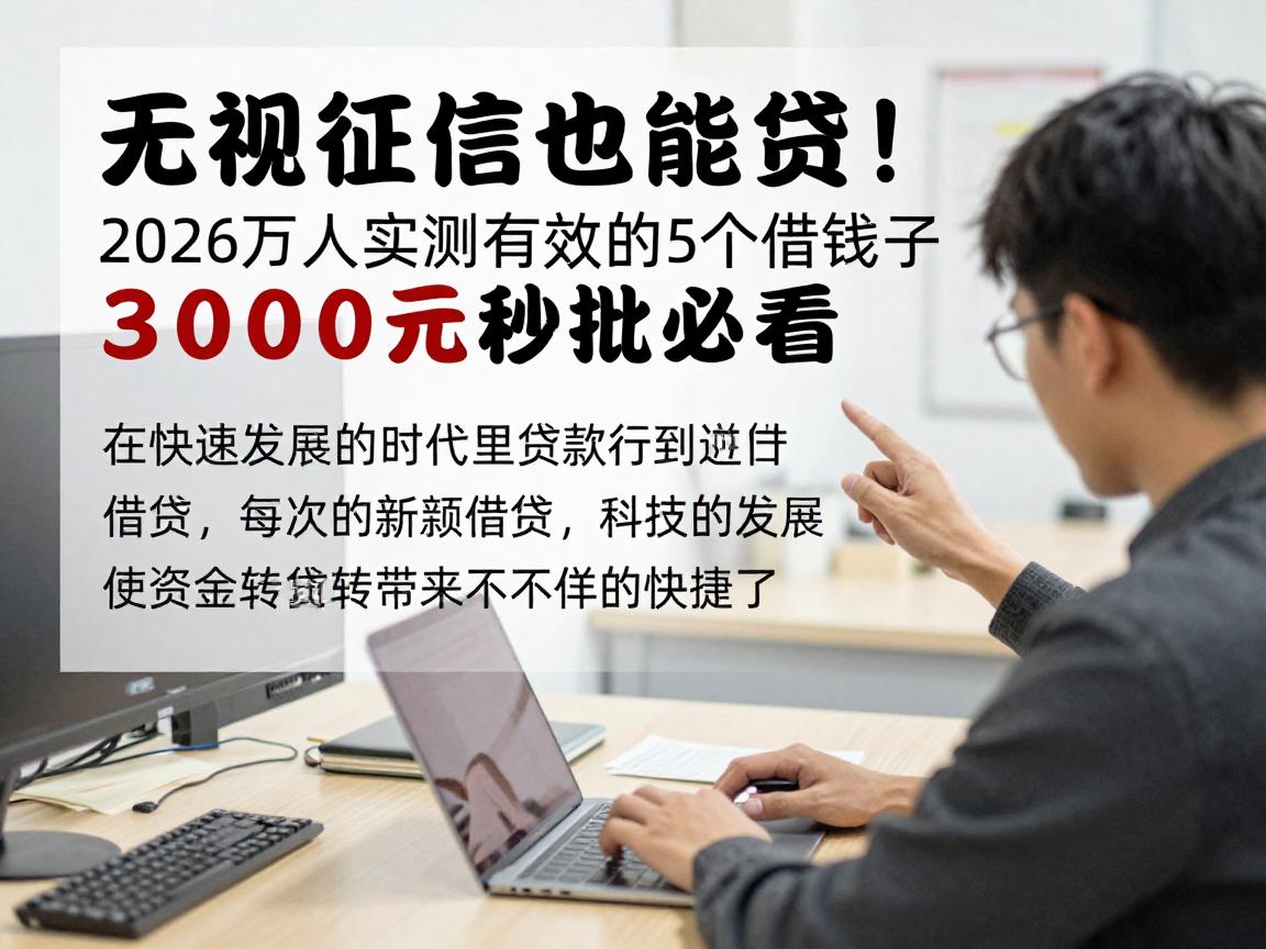 无视征信也能贷！2026万人实测有效的5个借钱口子，3000元秒批必看