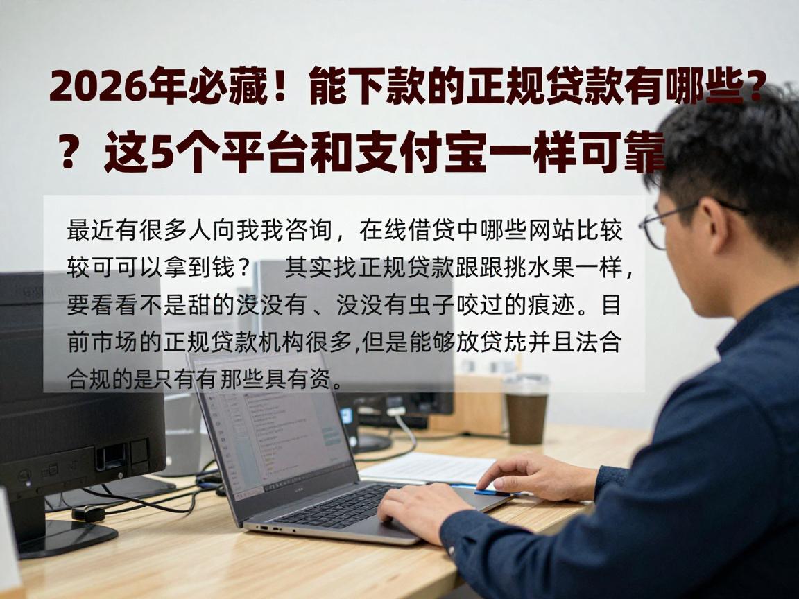 2026年必藏！能下款的正规贷款有哪些？这5个平台和支付宝一样可靠