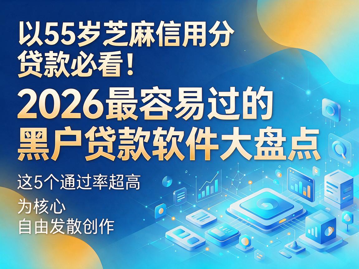 55岁芝麻信用分贷款必看！2026最容易过的黑户贷款软件大盘点，这5个通过率超高