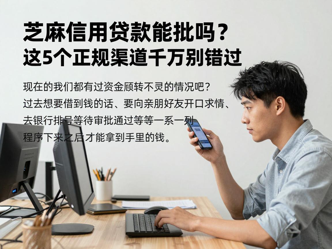 芝麻信用贷款能批吗？这5个正规渠道千万别错过，速看！