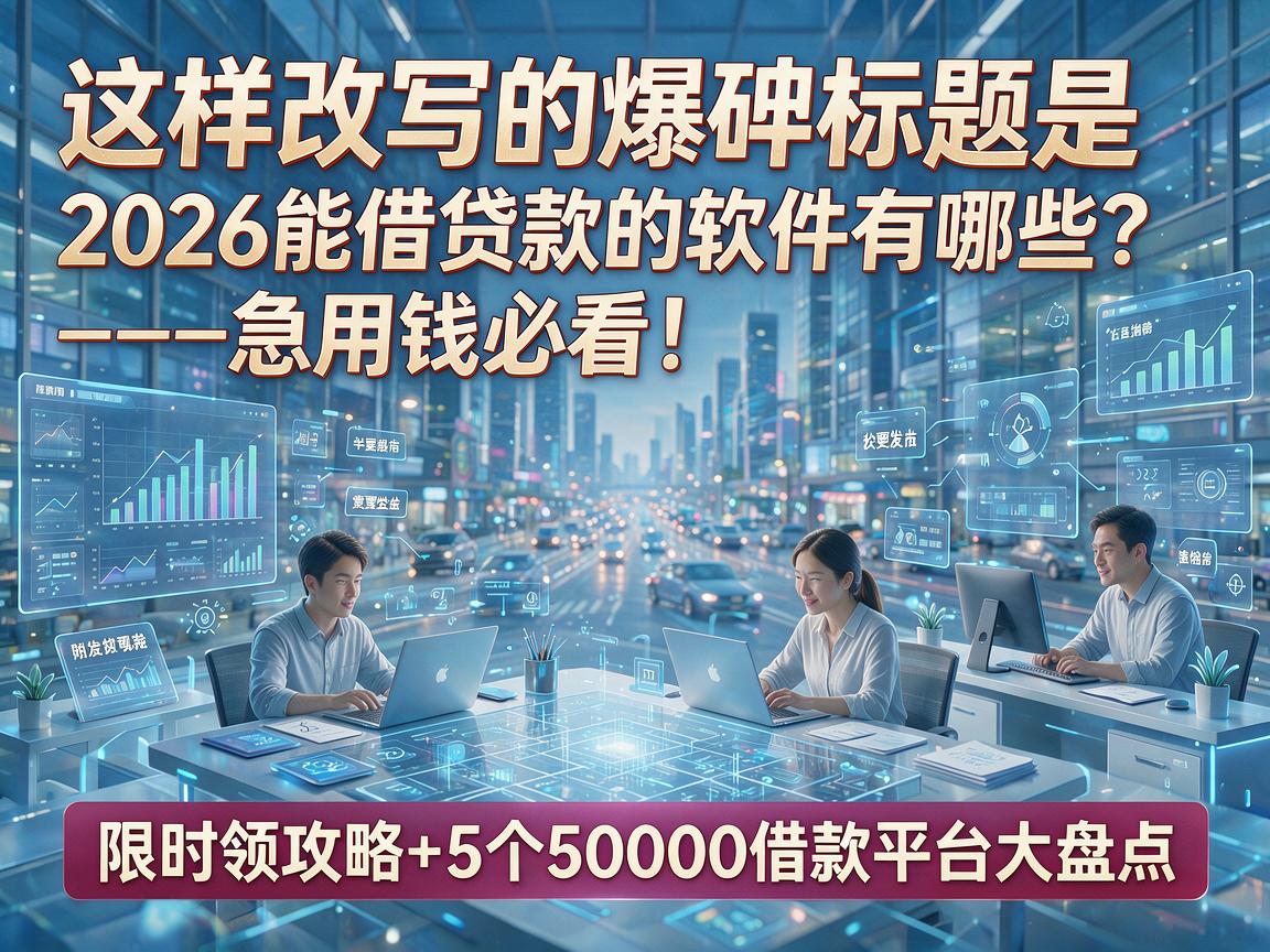 这样改写的爆款标题是：----急用钱必看！2026能借贷款的软件有哪些？限时领攻略+5个50000借款平台大盘点--