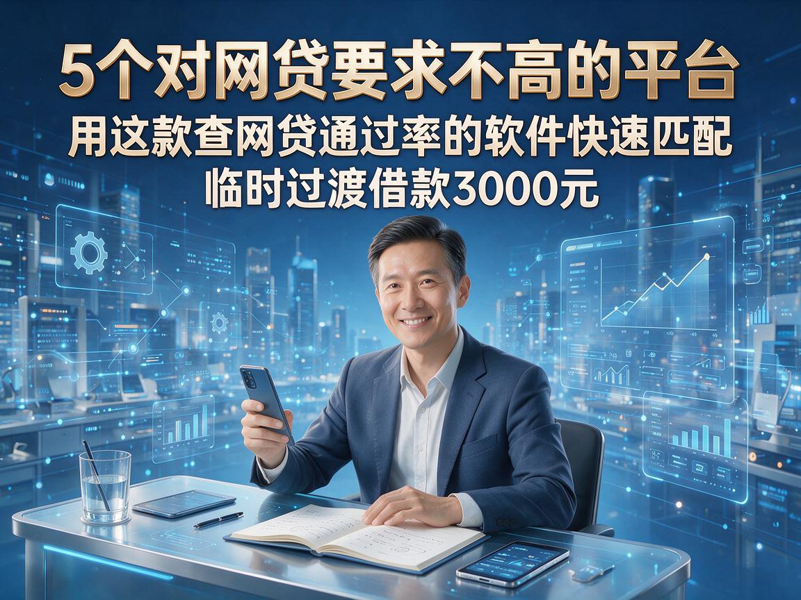 5个对网贷要求不高的平台,用这款查网贷通过率的软件快速匹配临时过渡借款3000元