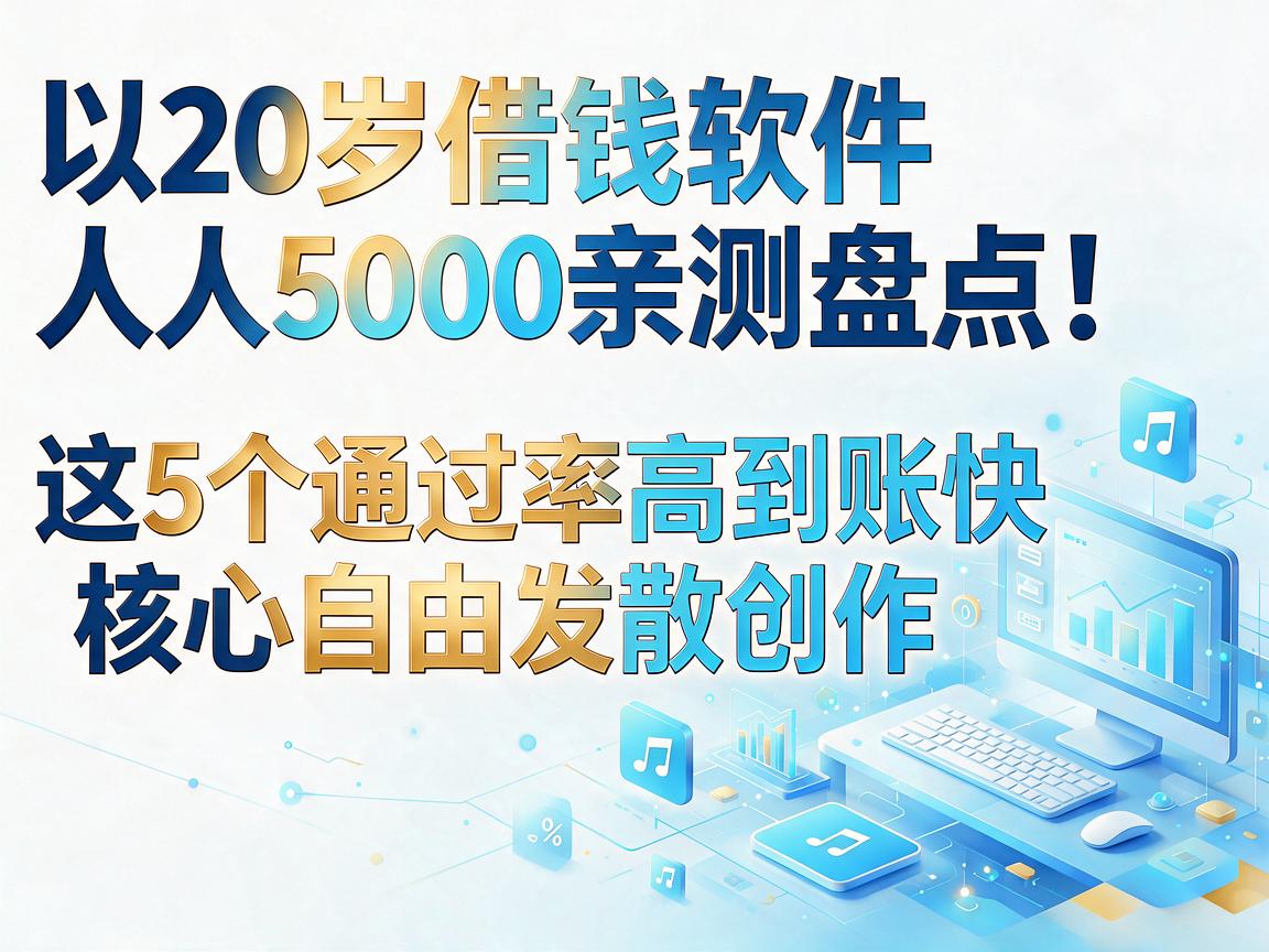 20岁借钱软件人人5000亲测盘点！这5个通过率高到账快