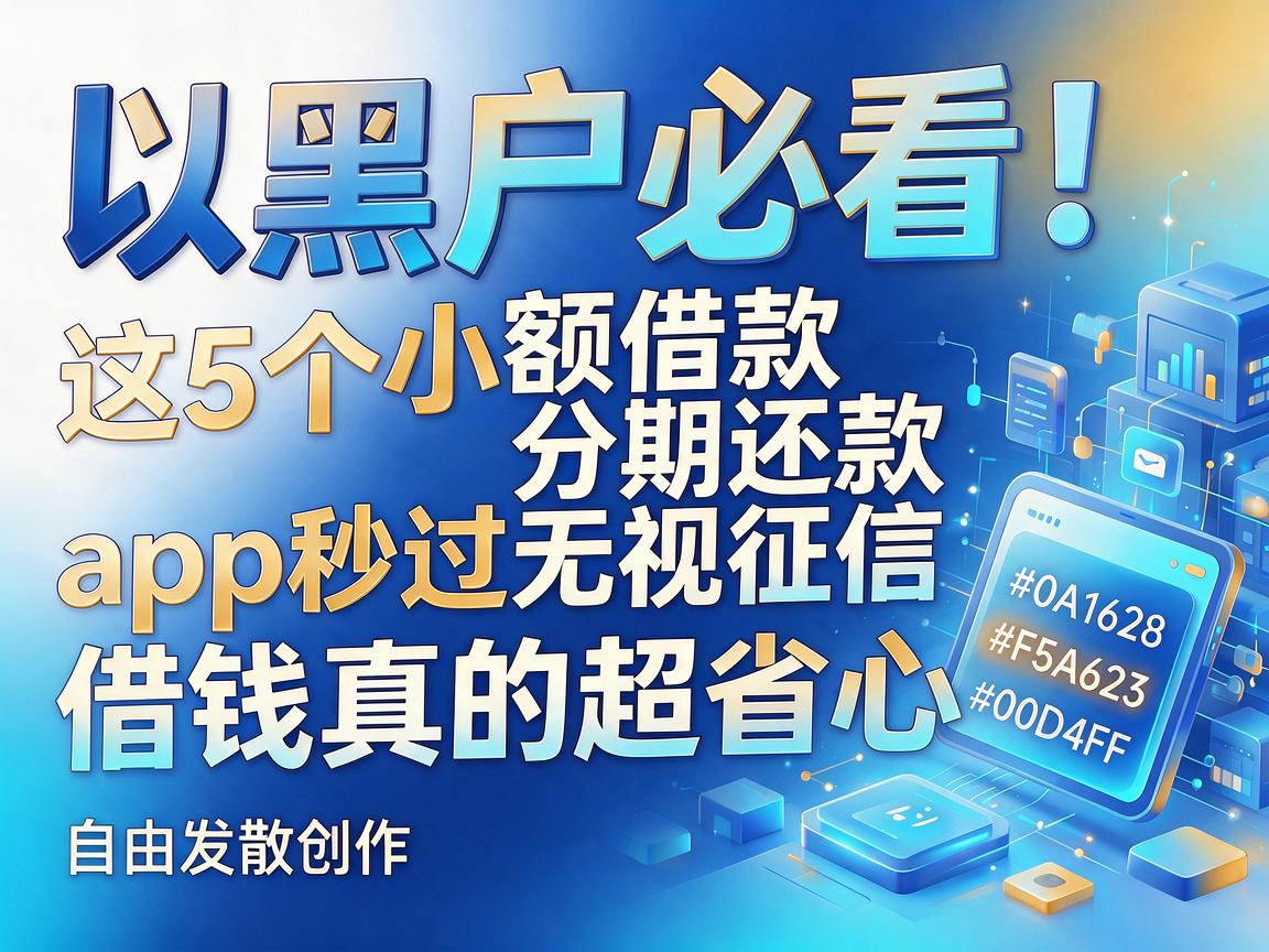 黑户必看！这5个小额借款分期还款app秒过无视征信，借钱真的超省心