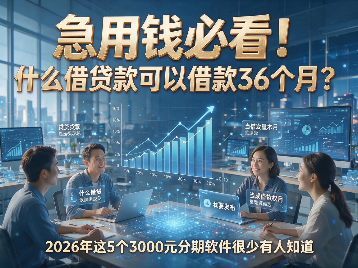 急用钱必看！什么借贷款可以借款36个月？2026年这5个3000元分期软件很少有人知道