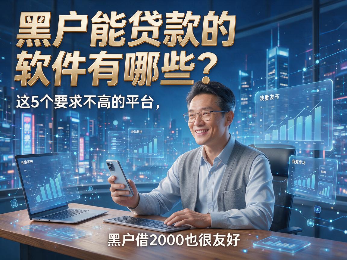 黑户能贷款的软件有哪些?这5个要求不高的平台,黑户借2000也很友好