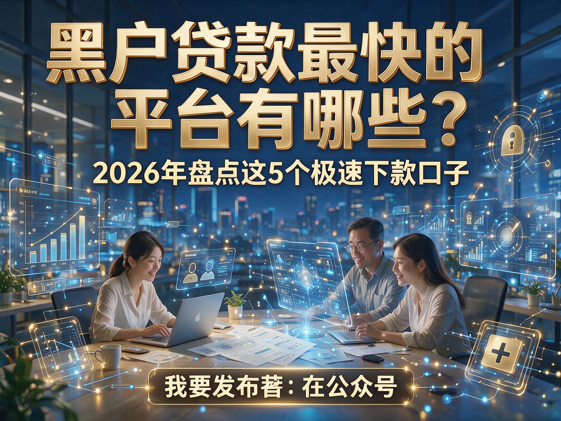 黑户贷款最快的平台有哪些？2026年盘点这5个极速下款口子！