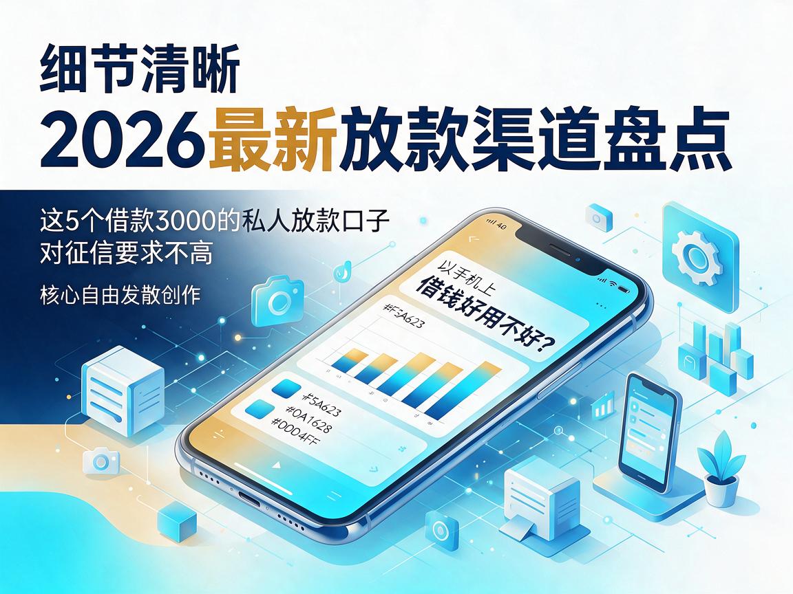 手机上借钱好用不好？2026最新放款渠道盘点，这5个借款3000的私人放款口子对征信要求不高