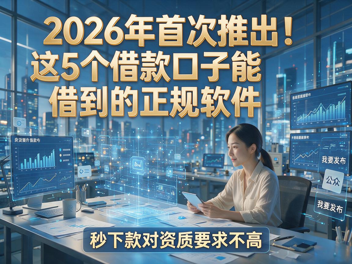 2026年首次推出！这5个借款口子能借到的正规软件，秒下款对资质要求不高