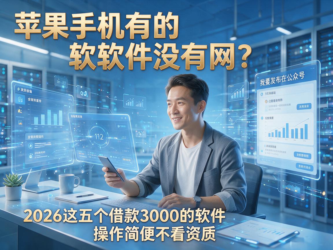 苹果手机有的软件没有网?2026这五个借款3000的软件操作简便不看资质
