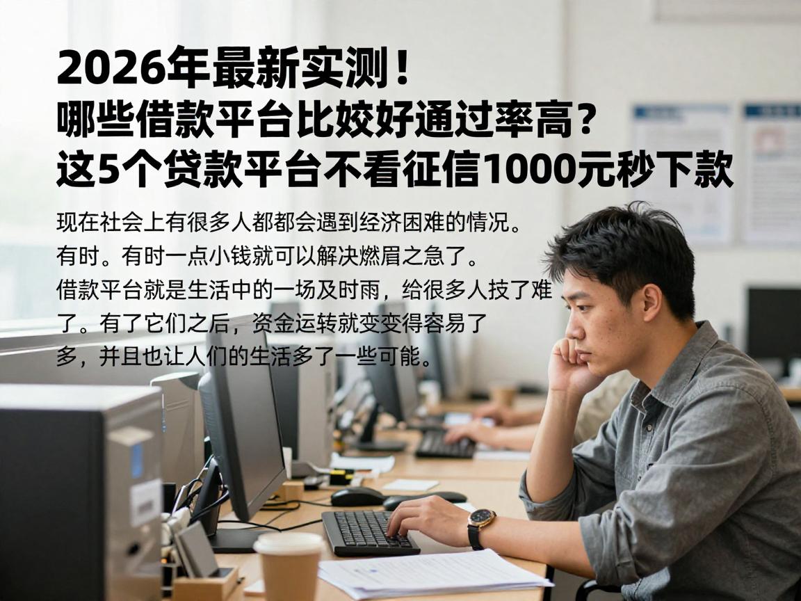 2026年最新实测!哪些借款平台比较好通过率高?这5个贷款平台不看征信1000元秒下款