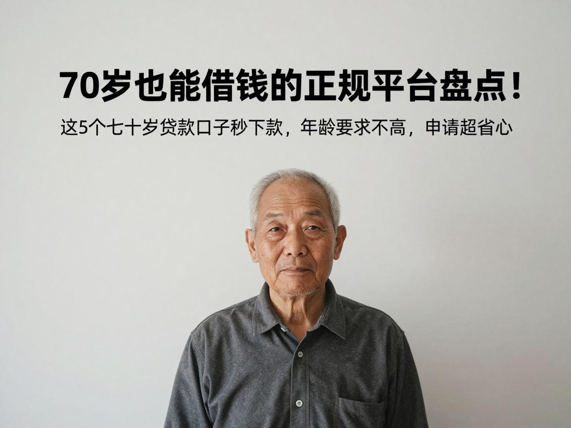 70岁也能借钱的正规平台盘点！这5个七十岁贷款口子秒下款、年龄要求不高，申请超省心