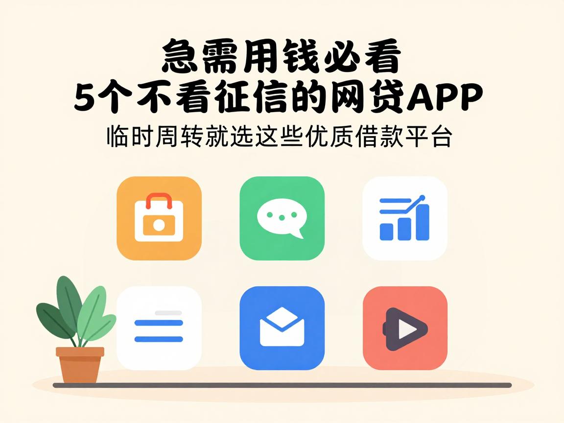 急需用钱必看！5个不看征信的网贷APP，临时周转就选这些优质借款平台