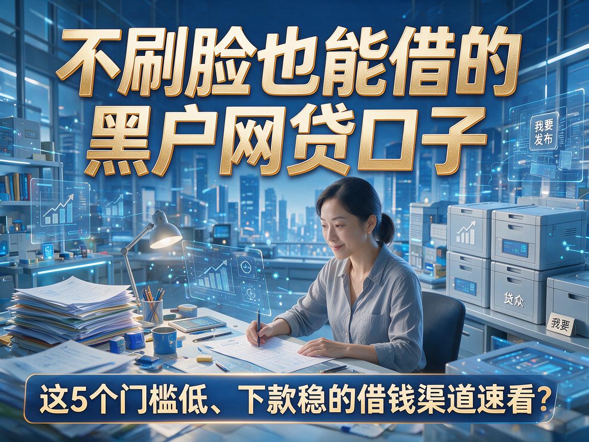 不刷脸也能借的黑户网贷口子,这5个门槛低、下款稳的借钱渠道速看