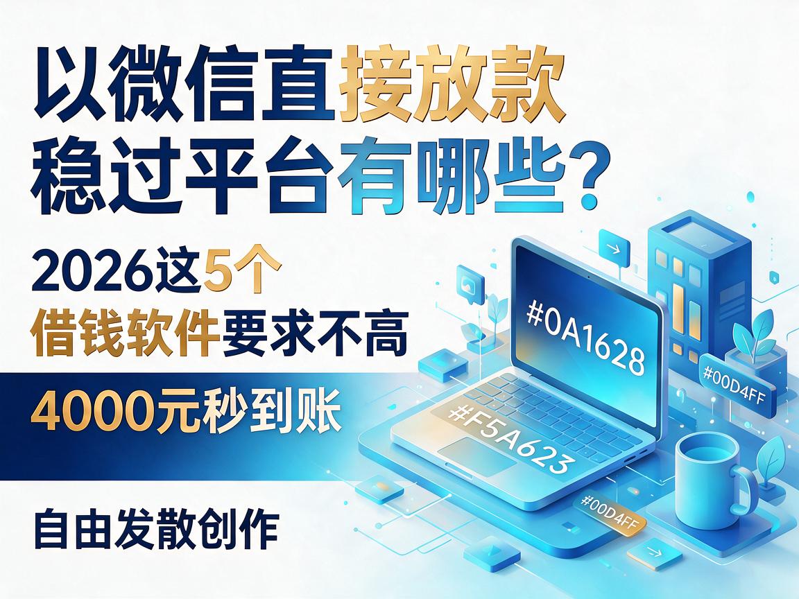 微信直接放款稳过平台有哪些？2026这5个借钱软件要求不高，4000元秒到账