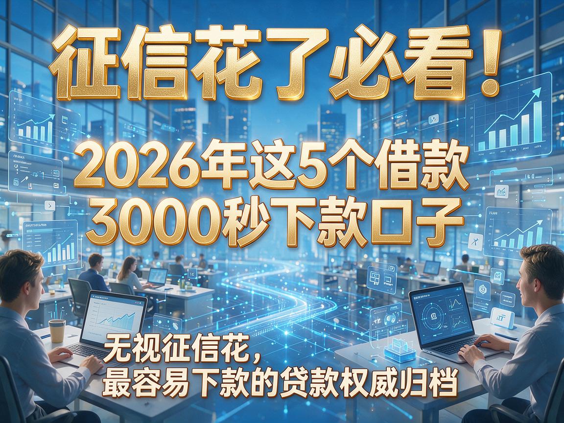 征信花了必看！2026年这5个借款3000秒下款口子，无视征信花，最容易下款的贷款权威归档
