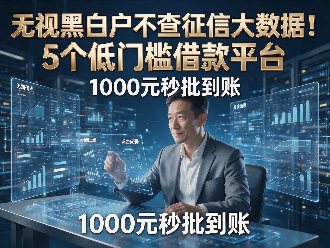 无视黑白户不查征信大数据！5个低门槛借款平台，1000元秒批到账