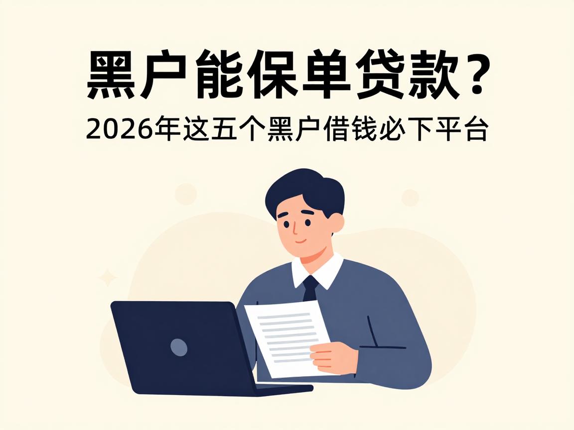 黑户能保单贷款？2026年这五个黑户借钱必下平台，强烈建议转发收藏