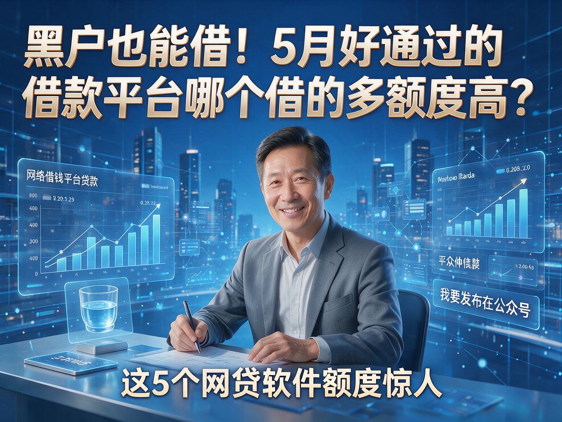 黑户也能借！5月好通过的借款平台哪个借的多额度高？这5个网贷软件额度惊人！