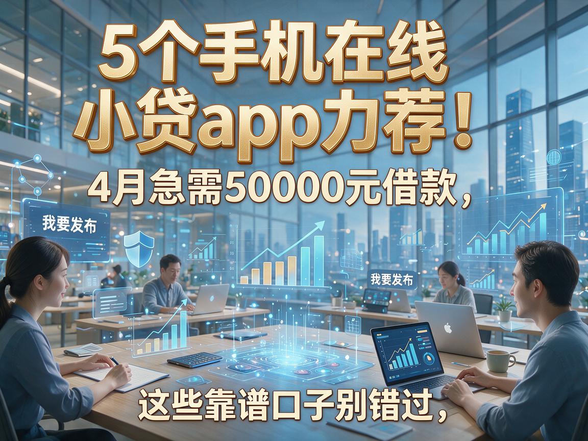 5个手机在线小贷app力荐！4月急需50000元借款，这些靠谱口子别错过