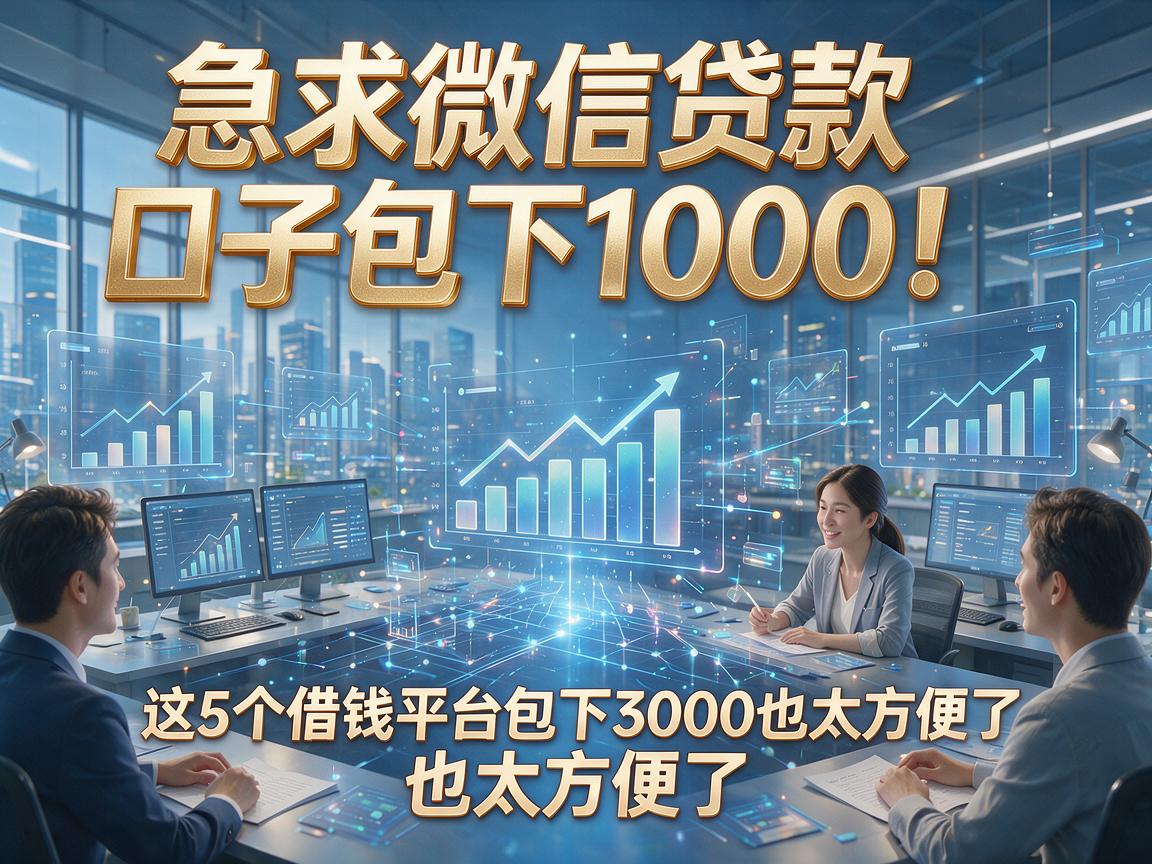 急求微信贷款口子包下1000！这5个借钱平台包下3000也太方便了