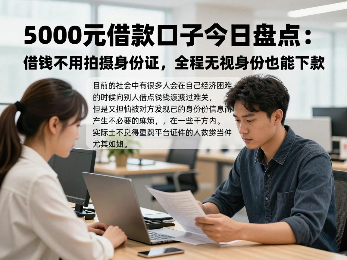 5000元借款口子今日盘点：借钱不用拍摄身份证，全程无视身份证也能下款
