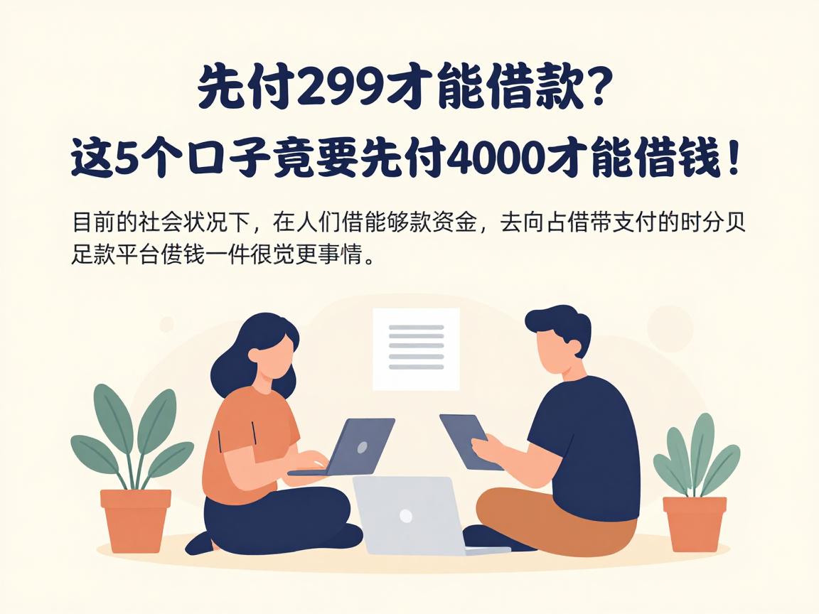 先付299才能借款？盘点4月最新借款平台，这5个口子竟要先付4000才能借钱！
