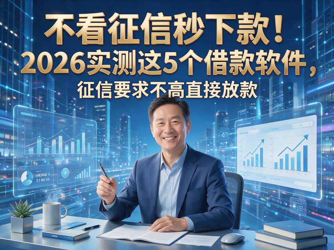 不看征信秒下款!2026实测这5个借款软件,征信要求不高直接放款