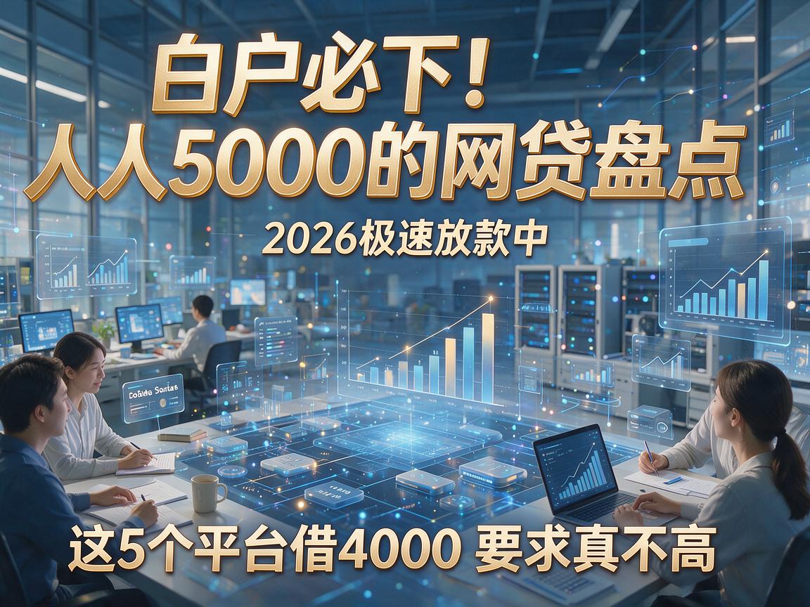 白户必下！人人5000的网贷盘点，2026极速放款中，这5个平台借4000要求真不高