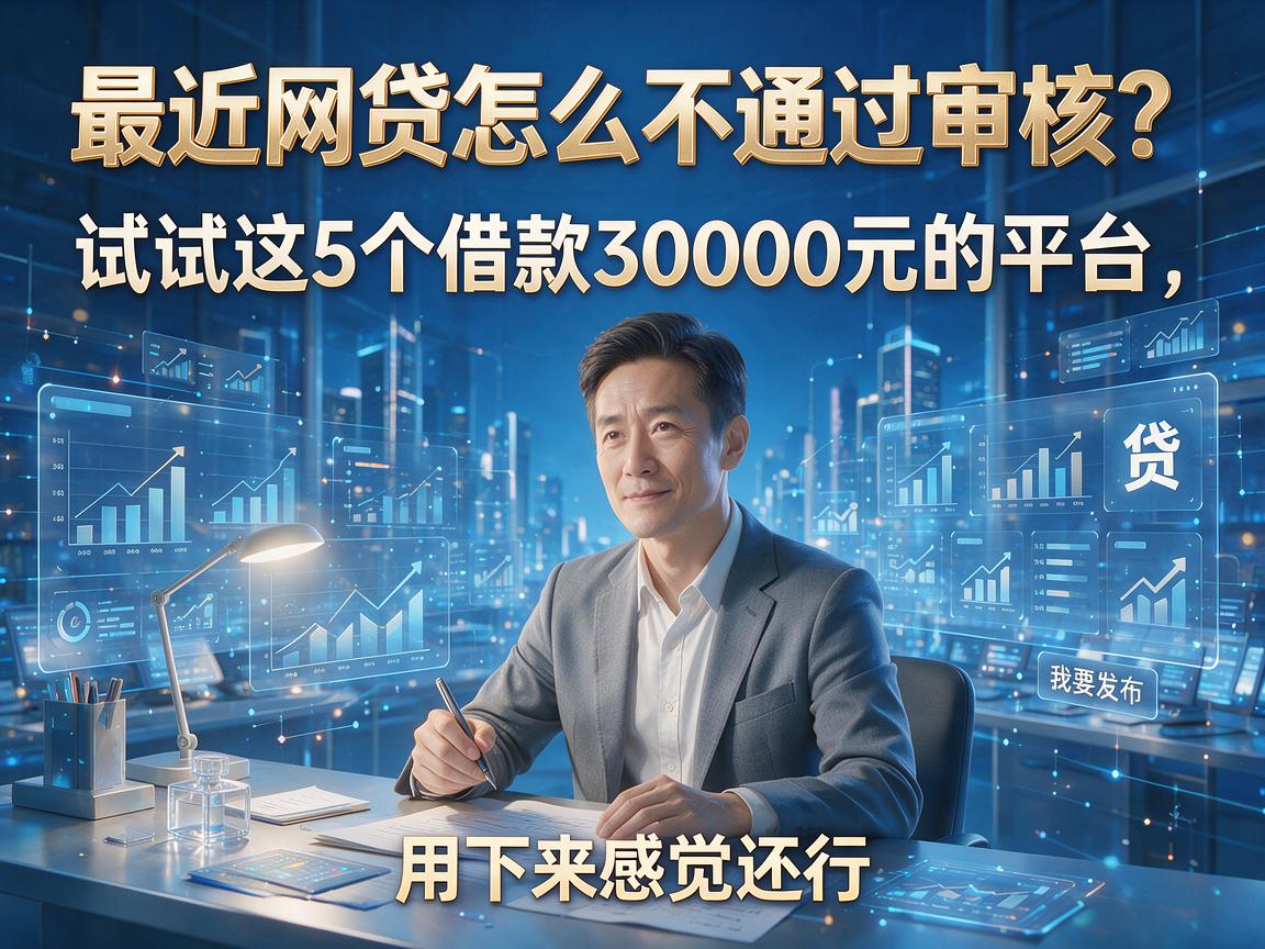 最近网贷怎么不通过审核？试试这5个借款30000元的平台，用下来感觉还行