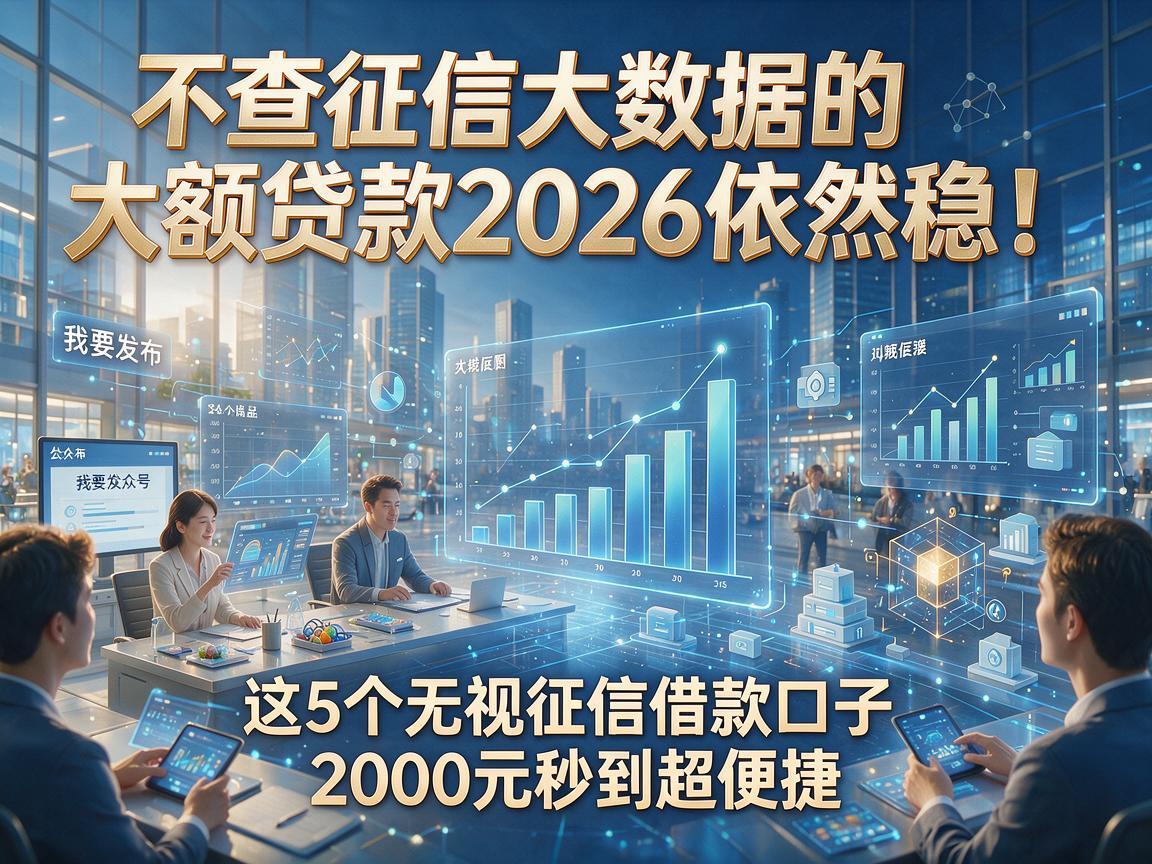 不查征信大数据的大额贷款2026依然稳！这5个无视征信借款口子2000元秒到超便捷