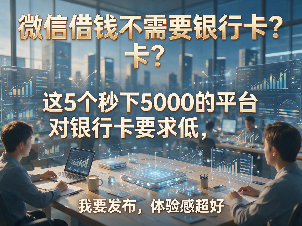 微信借钱不需要银行卡？这5个秒下5000的平台对银行卡要求低，体验感超好