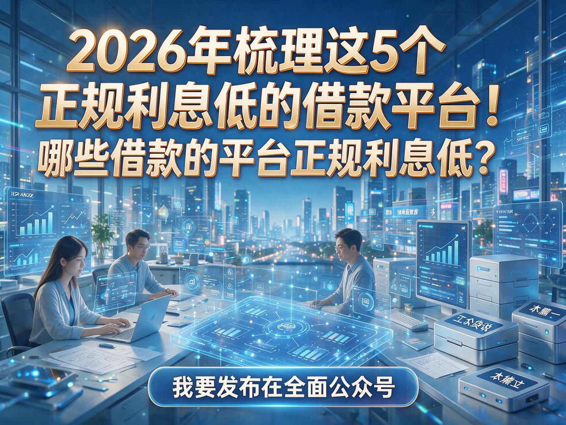 2026年梳理这5个正规利息低的借款平台！哪些借款的平台正规利息低？本篇为您全面分说！