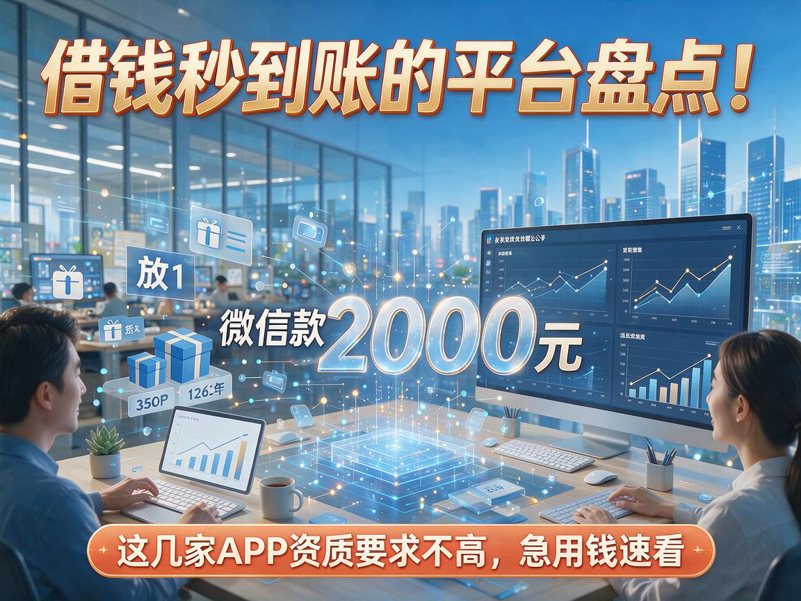 借钱秒到账的平台盘点！微信放款2000元，这几家APP资质要求不高，急用钱速看