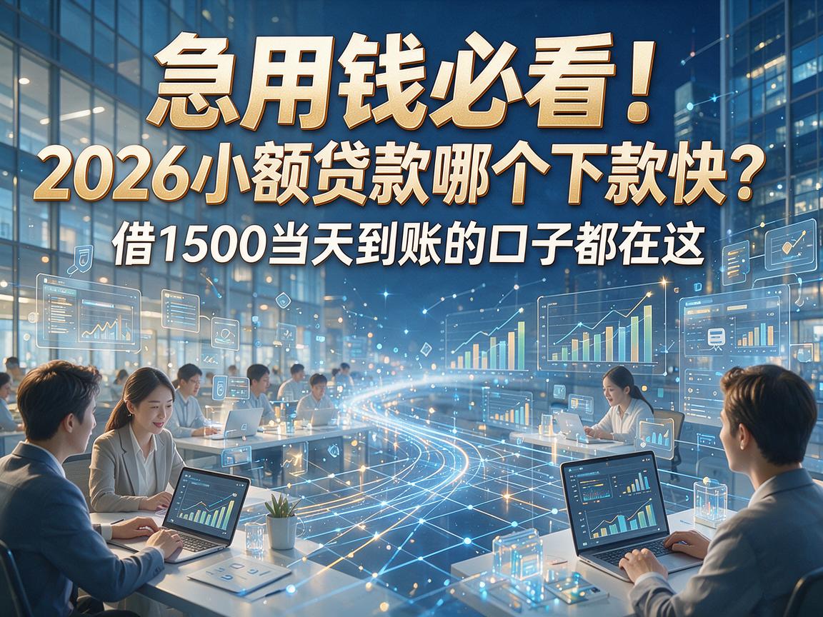急用钱必看！2026小额贷款哪个下款快？借1500当天到账的口子都在这
