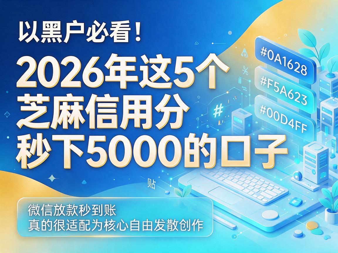 黑户必看!2026年这5个芝麻信用分秒下5000的口子,微信放款秒到账真的很适配