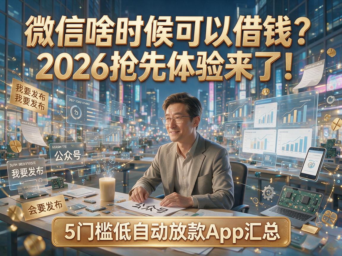 微信啥时候可以借钱？2026抢先体验来了！附5个门槛低自动放款App汇总