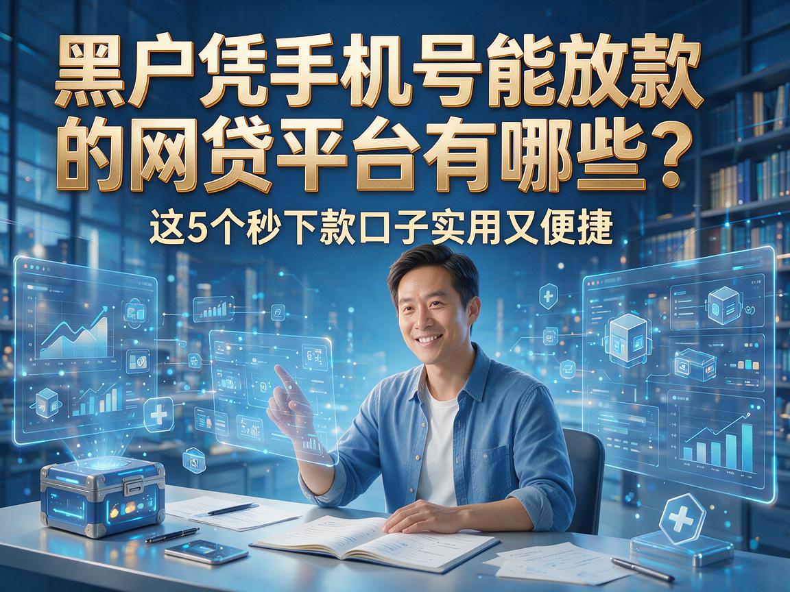 黑户凭手机号能放款的网贷平台有哪些？这5个秒下款口子实用又便捷