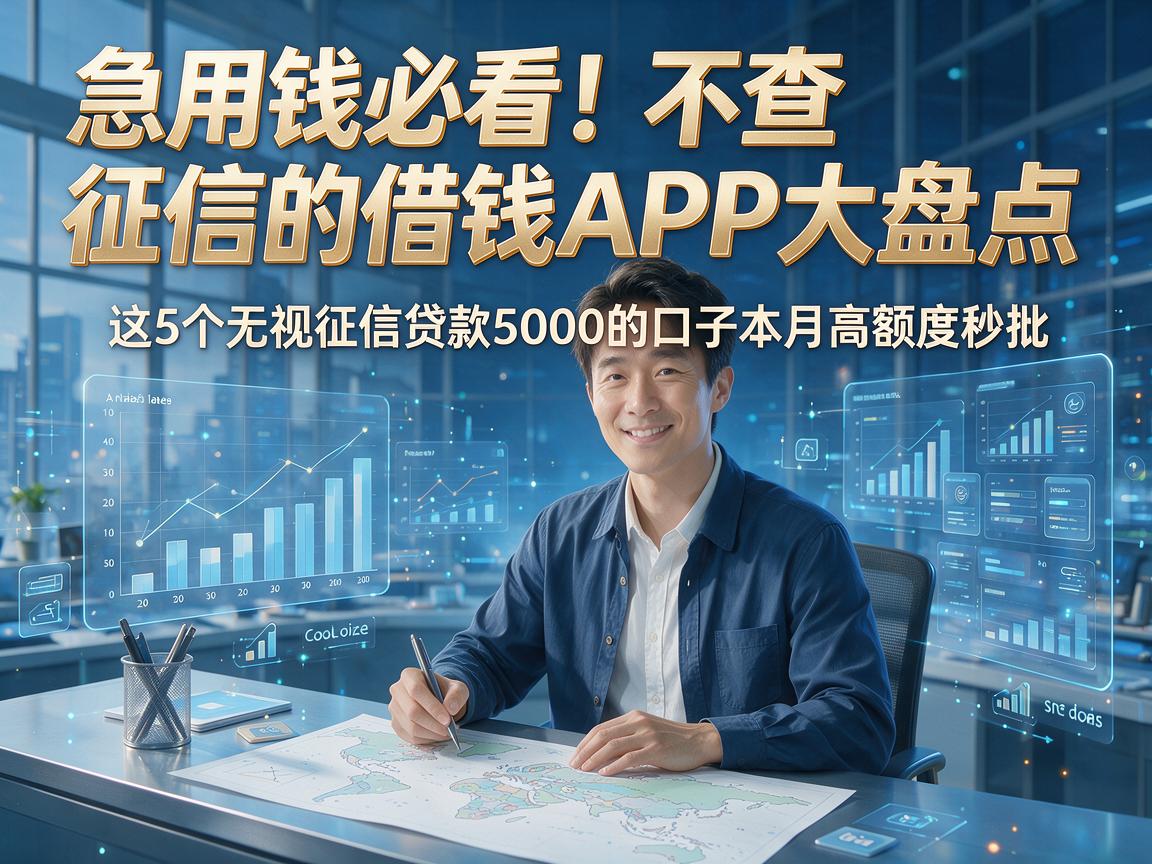 急用钱必看！不查征信的借钱APP大盘点，这5个无视征信贷款5000的口子本月高额度秒批