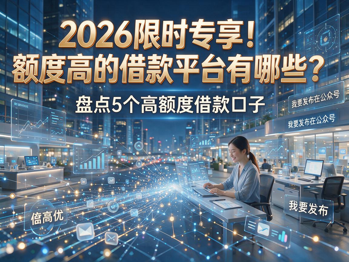 2026限时专享！额度高的借款平台有哪些？盘点5个高额度借款口子