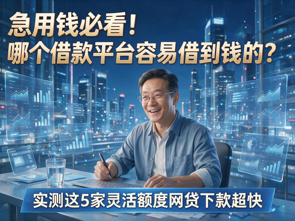 急用钱必看！哪个借款平台容易借到钱的？实测这5家灵活额度网贷下款超快