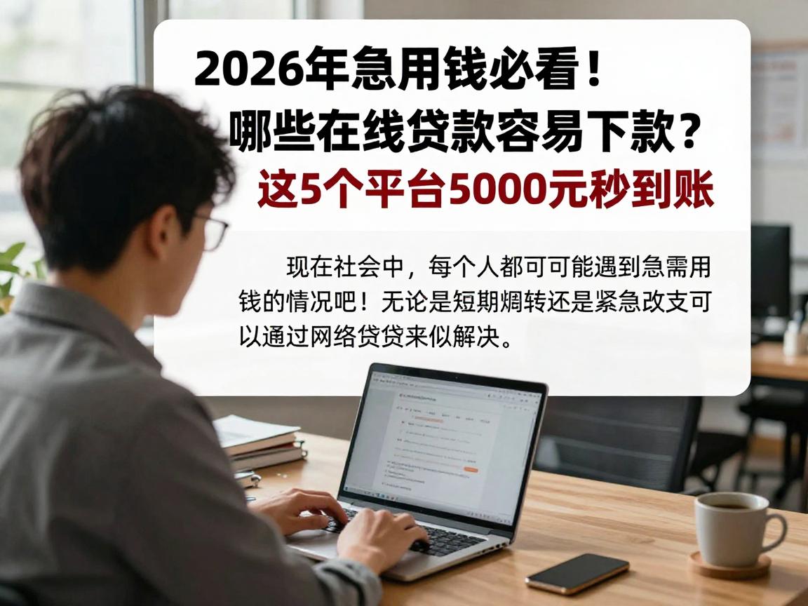 2026年急用钱必看！哪些在线贷款容易下款？这5个平台5000元秒到账