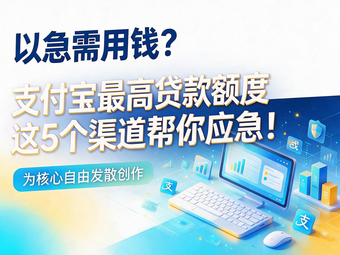 急需用钱？支付宝最高贷款额度这5个渠道帮你应急！