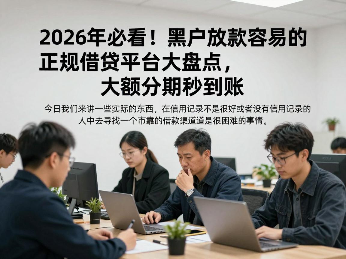 2026年必看！黑户放款容易的正规借贷平台大盘点，大额分期秒到账