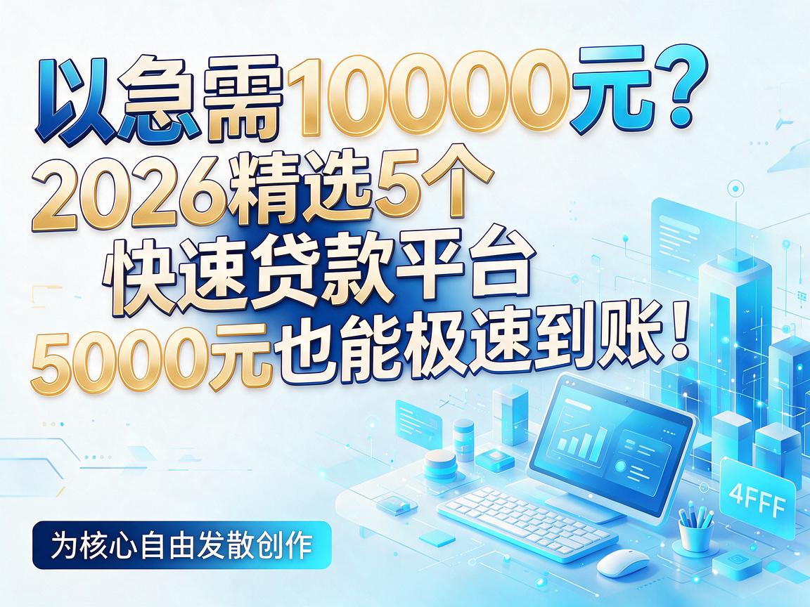 急需10000元？2026精选5个快速贷款平台，5000元也能极速到账！