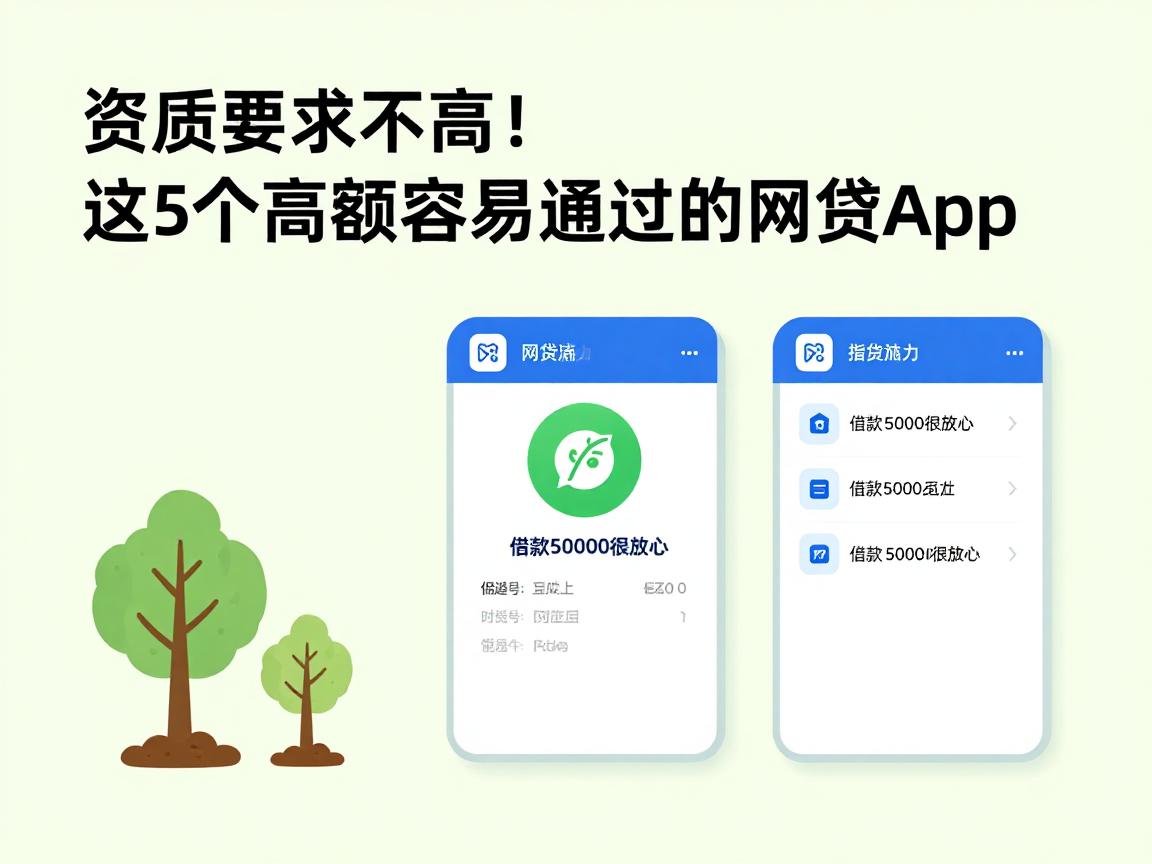资质要求不高!这5个高额容易通过的网贷app,借款50000很放心