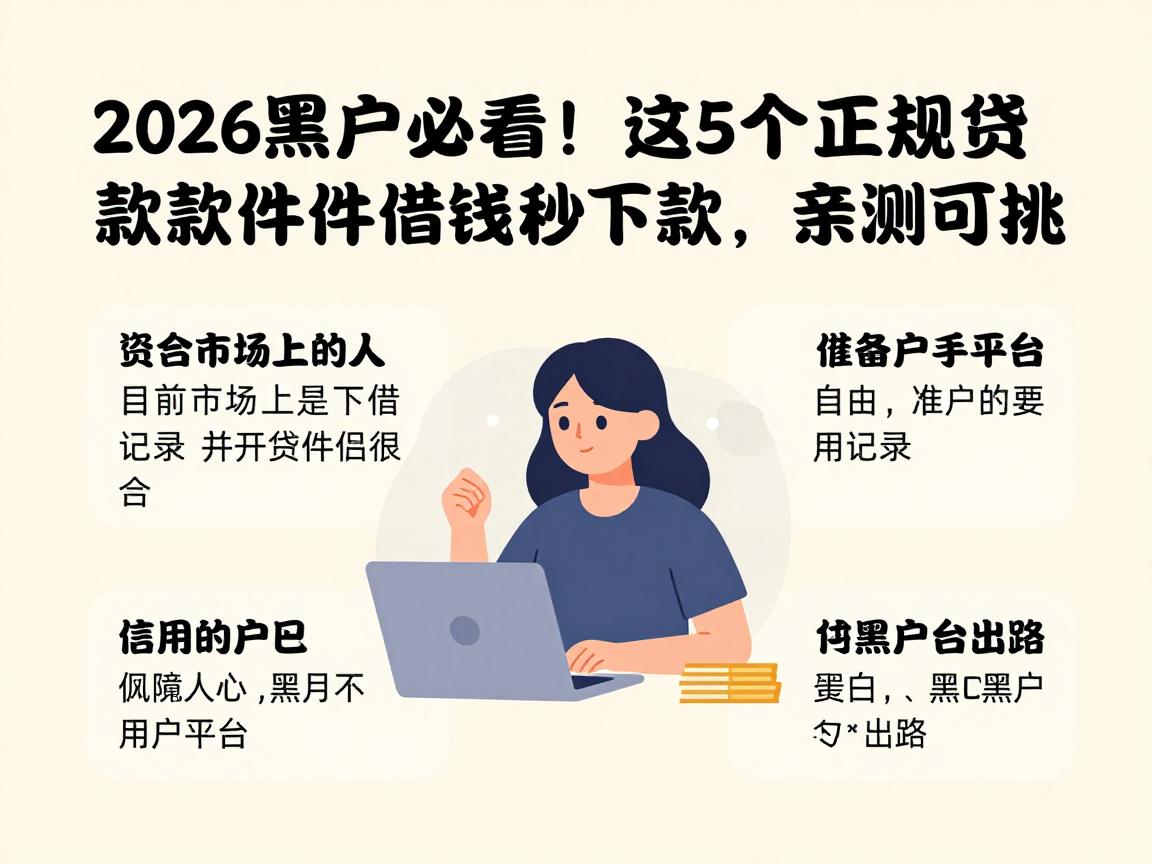 2026黑户必看！这5个正规贷款软件借钱秒下款，亲测可挑！